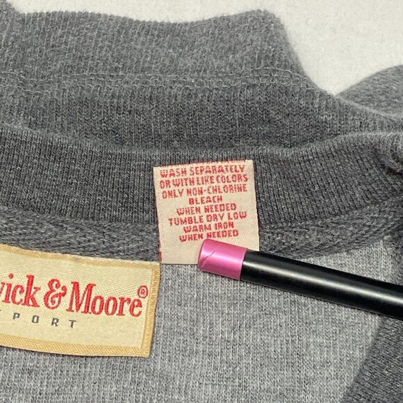 Preswick & Moore Sport Raglan Sleeve Rib Knit Crew Neck Tee Gray XL Athletic Top - Picture 12 of 12